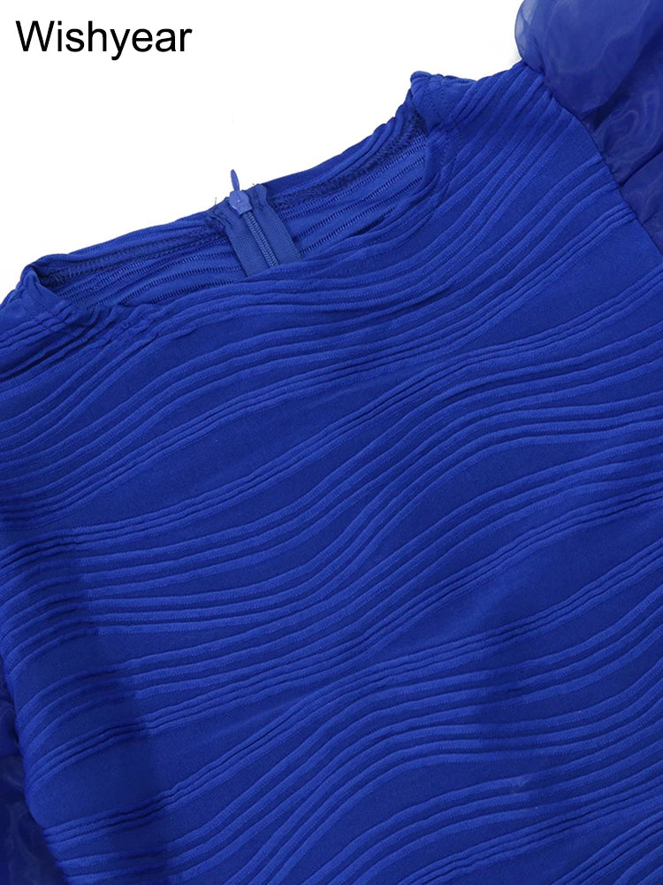 New Women’s Slim Fit Bodycon Dress | O Neck, Ruffle Sleeves, and Package Hips | Office Fashion, Evening & Party Gown