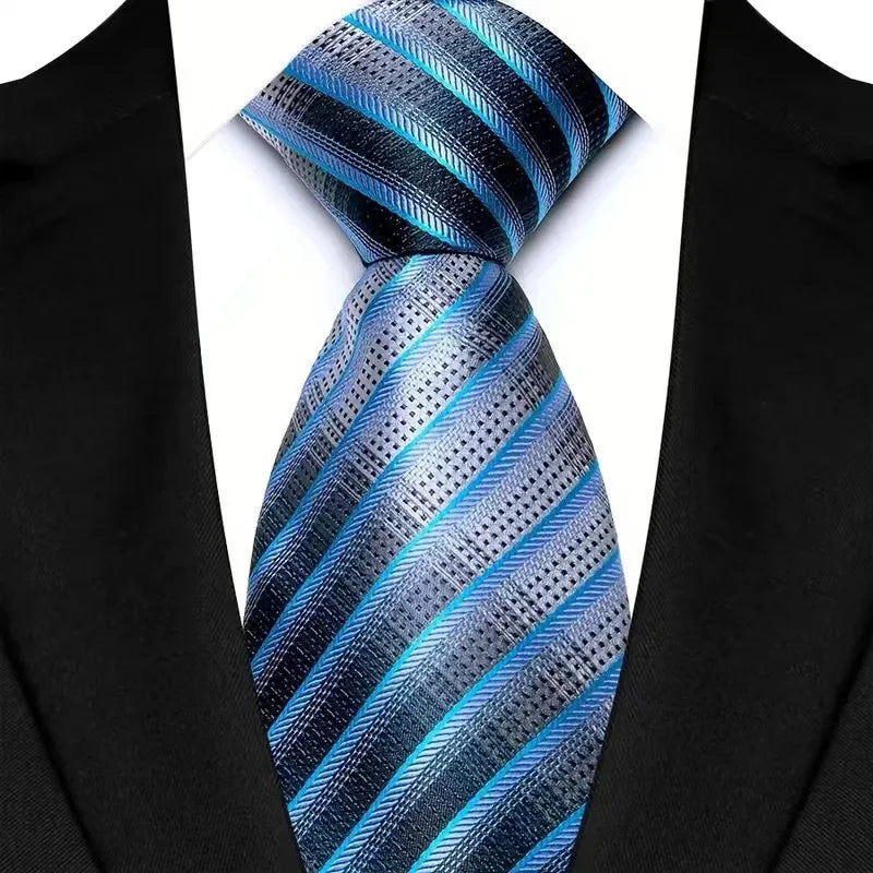 41 Colors 8CM Mens Ties Green Blue Plaid Stripes Floral Classic Business Necktie Jacquard Woven Neck ties For Men Wedding Party