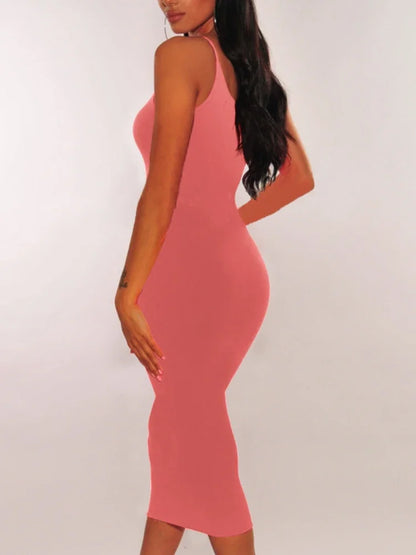 Sexy Wrap Chest Girdling Waist Long Bodycon Dress Women Spaghetti Strap Solid Color Skinny Dress Elegant Club Party Vestidos
