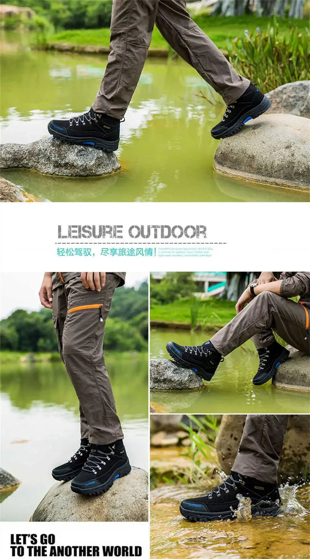 Extra Large Sizes Hard Sole Trekking Hiking Hiking Boots Men's Summer Hiking Shoes Men's Luxury Designer Sneakers Sport