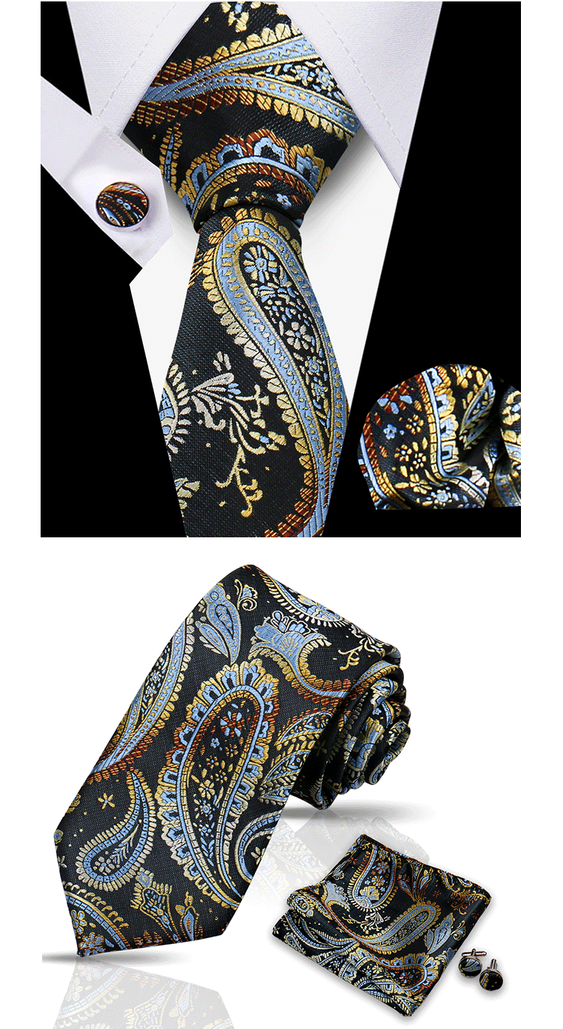 Tie For Men Classic Plaid Handkerchiefs Red Necktie Cufflinks For Men Blouse Business Wedding Accessories Women Collar Man Gift