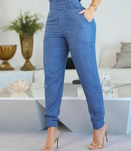 Elegant Woman Suit 2 Pieces Sleeveless Sling Top+casual Slim Pants Solid Color Sweet and Fresh Sets for Female 2024 Streetwear