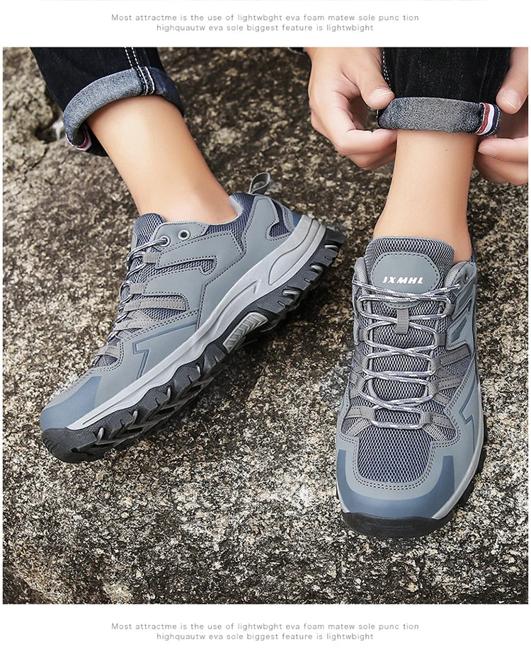 STRONGSHEN Outdoor Men Hiking Shoes Couple Mountain Climbing Hiking Boots Women Waterproof Sport Fashion Boots Trekking Sneaker