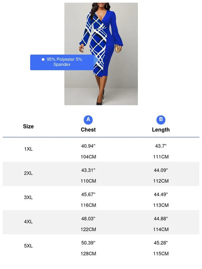 Plus Size Plaid Print Splicing Dress Elegant Surplice Neck Long Sleeve Dress Women's Plus Size Clothing