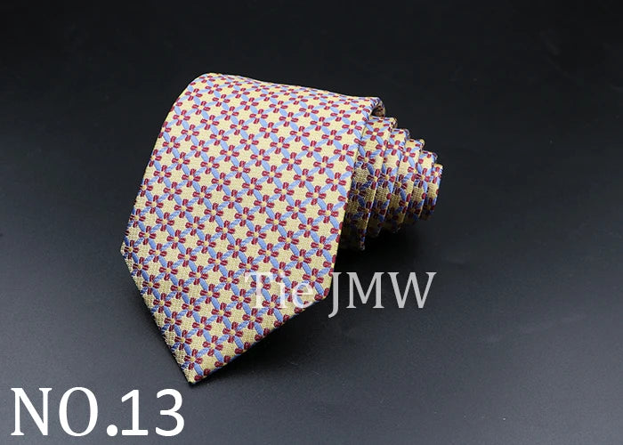 8 cm Tie Gravatas Newest Design Woven 8 cm Silk Necktie Wedding Business Suit Accessories Blue Man Dot Fit Group Party Office