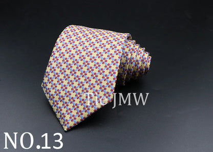 8 cm Tie Gravatas Newest Design Woven 8 cm Silk Necktie Wedding Business Suit Accessories Blue Man Dot Fit Group Party Office