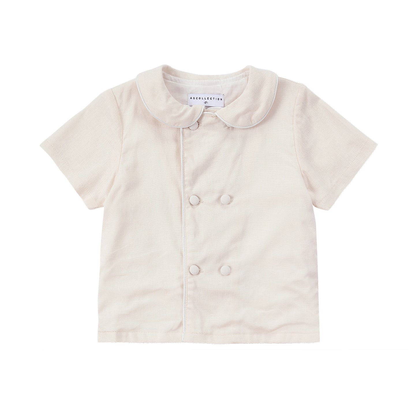 AS Linen Embroidery Collection 25SS Familly Match Clothing Set Girls Linen Dress Boy Shirt and Shorts