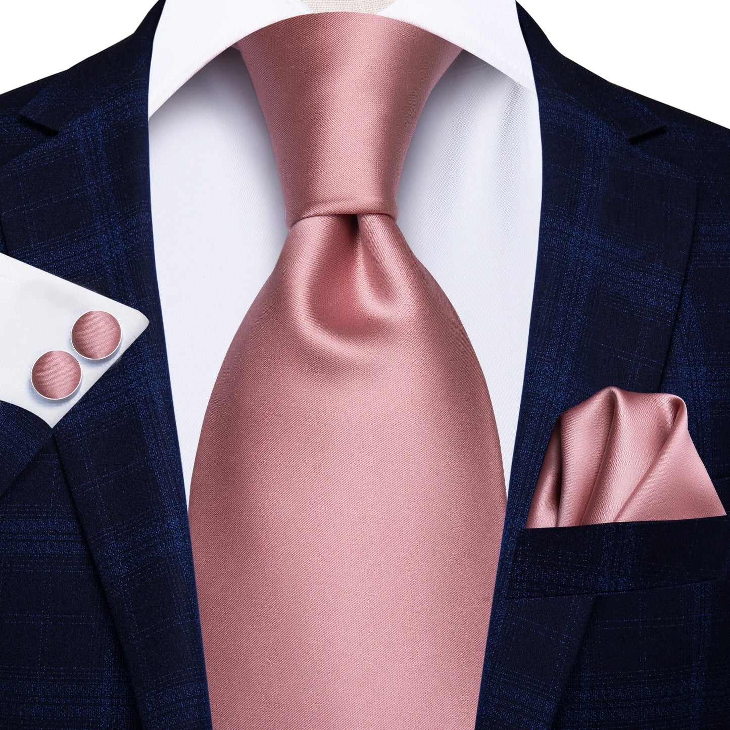 Hi-Tie Peacock Blue Novelty Designer Silk Wedding Tie For Men Hanky Cufflinks Gift Mens Fashion Necktie Set Business Party