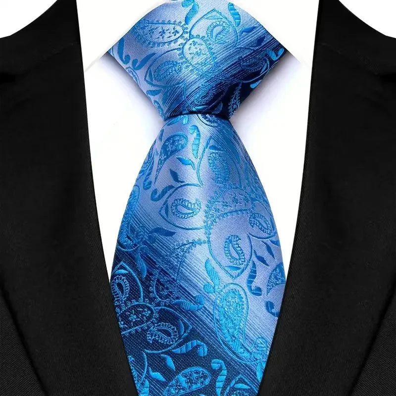 41 Colors 8CM Mens Ties Green Blue Plaid Stripes Floral Classic Business Necktie Jacquard Woven Neck ties For Men Wedding Party