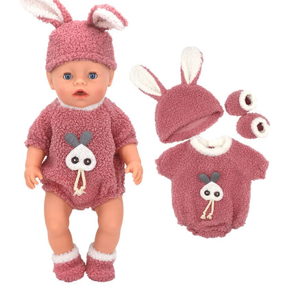 2023 Fashion Doll Jump Suits Fit For 43cm Baby Doll 17 Inch Reborn Baby Doll Clothes