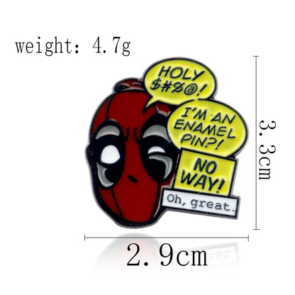 Marvel Deadpool Shirt Brooch Enamel Pins Metal Broches for Men Boy Badge Pines Metalicos Brosche Accessories