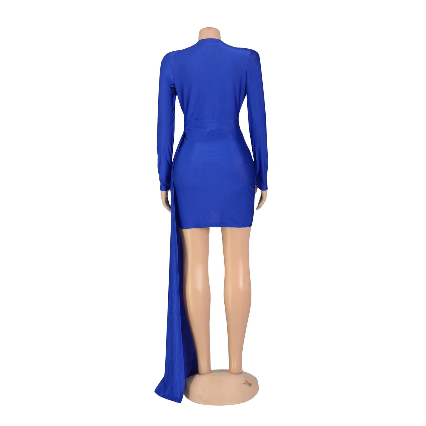 Elegant Deep V Neck Long Sleeve Sequins Prom Dress Women Elegant Wedding Party Mini Fashion Evening Dresses