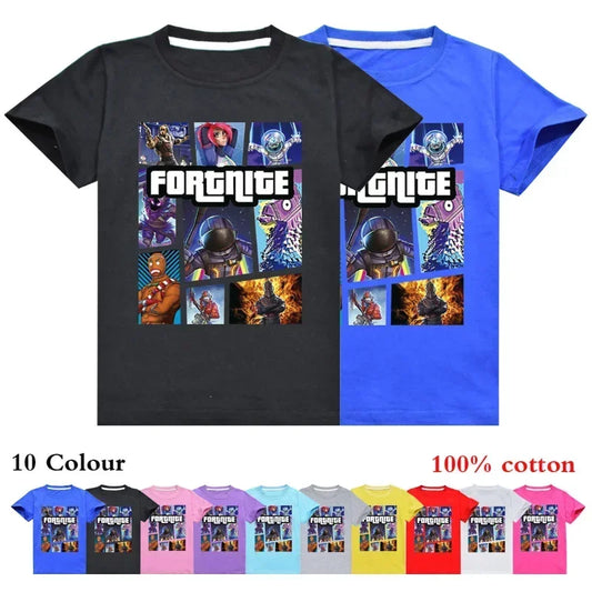 Fortnite T-Shirt Summer Cartoon Children Short Sleeve T-Shirt for Boys Girls Kids TShirt Clothing Print Clothes