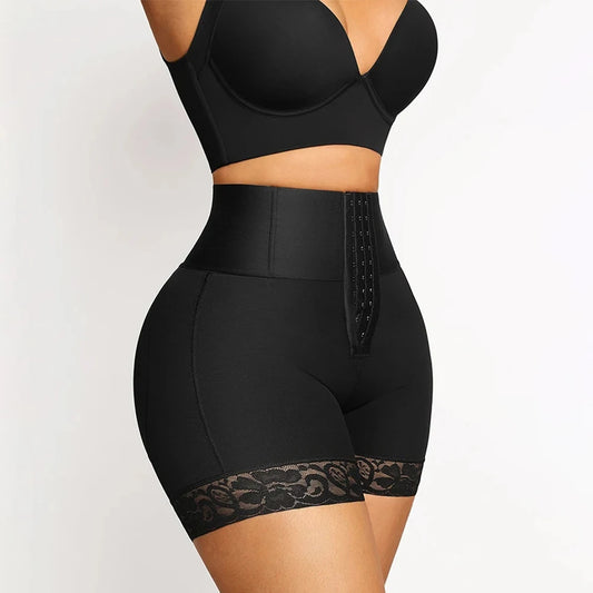 Women Butt Lifter Tummy Control Mid Waisted Slimming BBL Shorts Shapewear Stage 3 Waist Slimming Corset Fajas Body Shaper