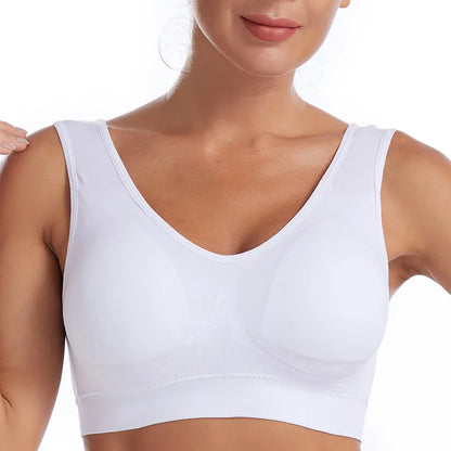 Women Sexy Bra Plus Size Seamless Breathable Brassiere Wire Free Bralette Underwear Comfortable Active Padded Brassiere Crop Top