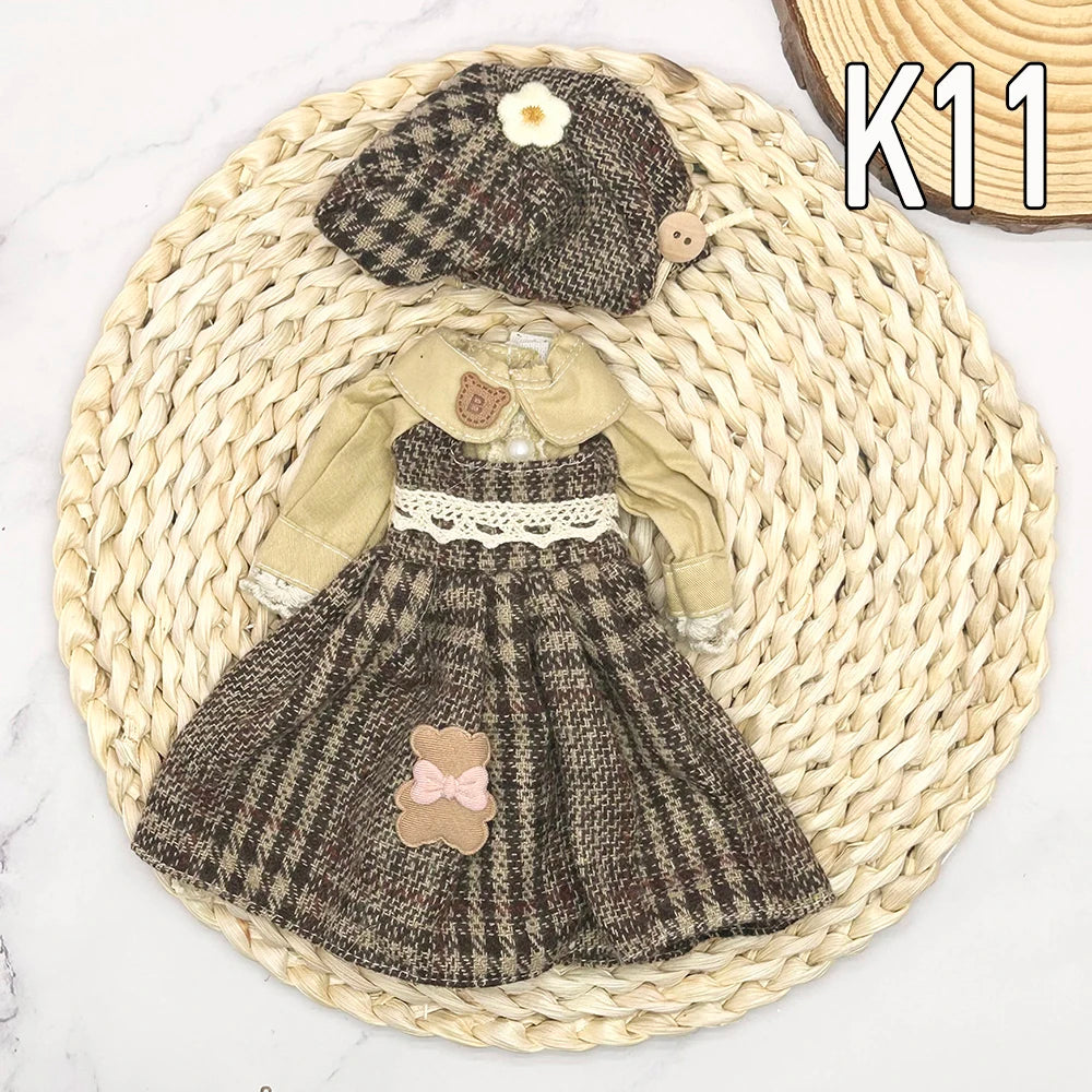 30cm Bjd Dolls Princess Full Set 1/6 Anime Bjd With Clothes 23 Joint Movable Body 3D Eyes Girls Dress Up Birthday Gifts Toys