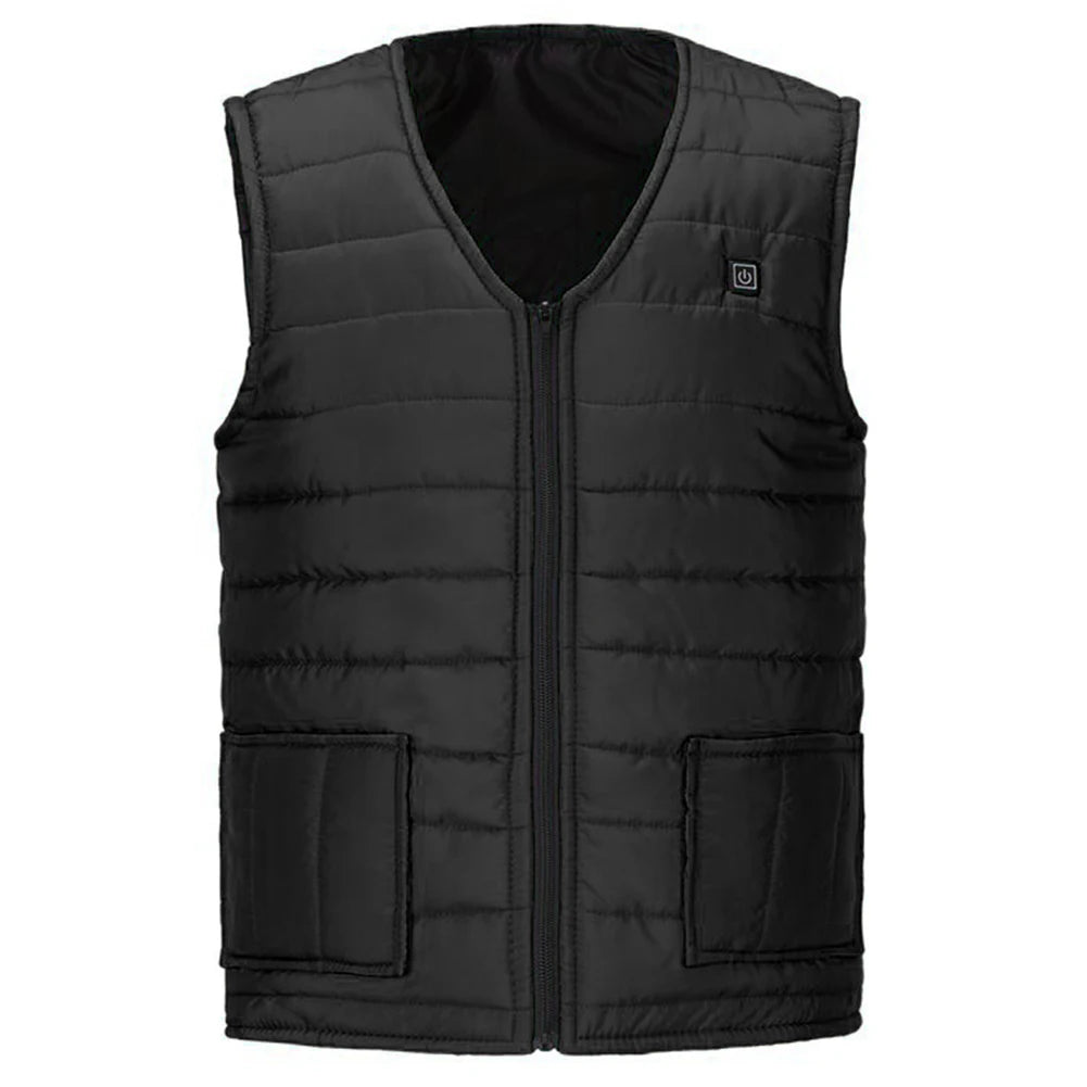 Unisex Heated Vest 9 Area Heating Thermal Jacket USB Electric Heating Vest Men Women Smart Headed Waistcoat for Outdoor Camping