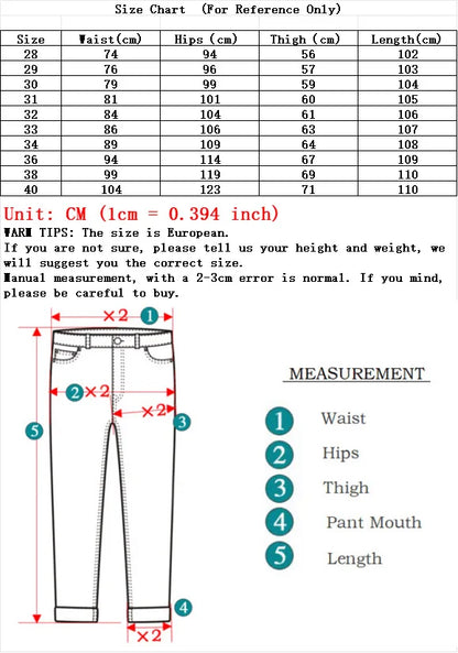 2024 NEW Men's Classic Style Casual Stretch Slim Jean Pants Male Brand Denim Trousers Black Blue Fashion Business Jeans