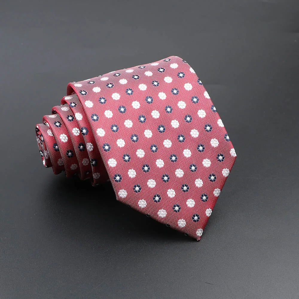 Men's Fashion Tie 8cm Blue Necktie Classic Plaid Striped Neck Tie Paisley Floral Neckties Daily Wear Cravat Wedding Party Gift