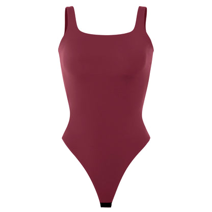 Bodysuits Women Sexy Body Suit One-Piece Romper Solid Sexy Sleeveless Square Neck Padded Tank Tops Jumpsuit Streewear Ladies