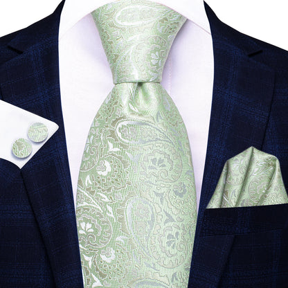 Hi-Tie Peacock Blue Novelty Designer Silk Wedding Tie For Men Hanky Cufflinks Gift Mens Fashion Necktie Set Business Party