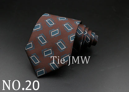8 cm Tie Gravatas Newest Design Woven 8 cm Silk Necktie Wedding Business Suit Accessories Blue Man Dot Fit Group Party Office