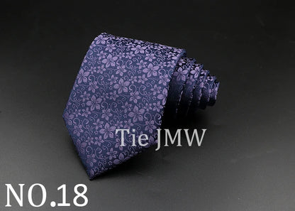 8 cm Tie Gravatas Newest Design Woven 8 cm Silk Necktie Wedding Business Suit Accessories Blue Man Dot Fit Group Party Office