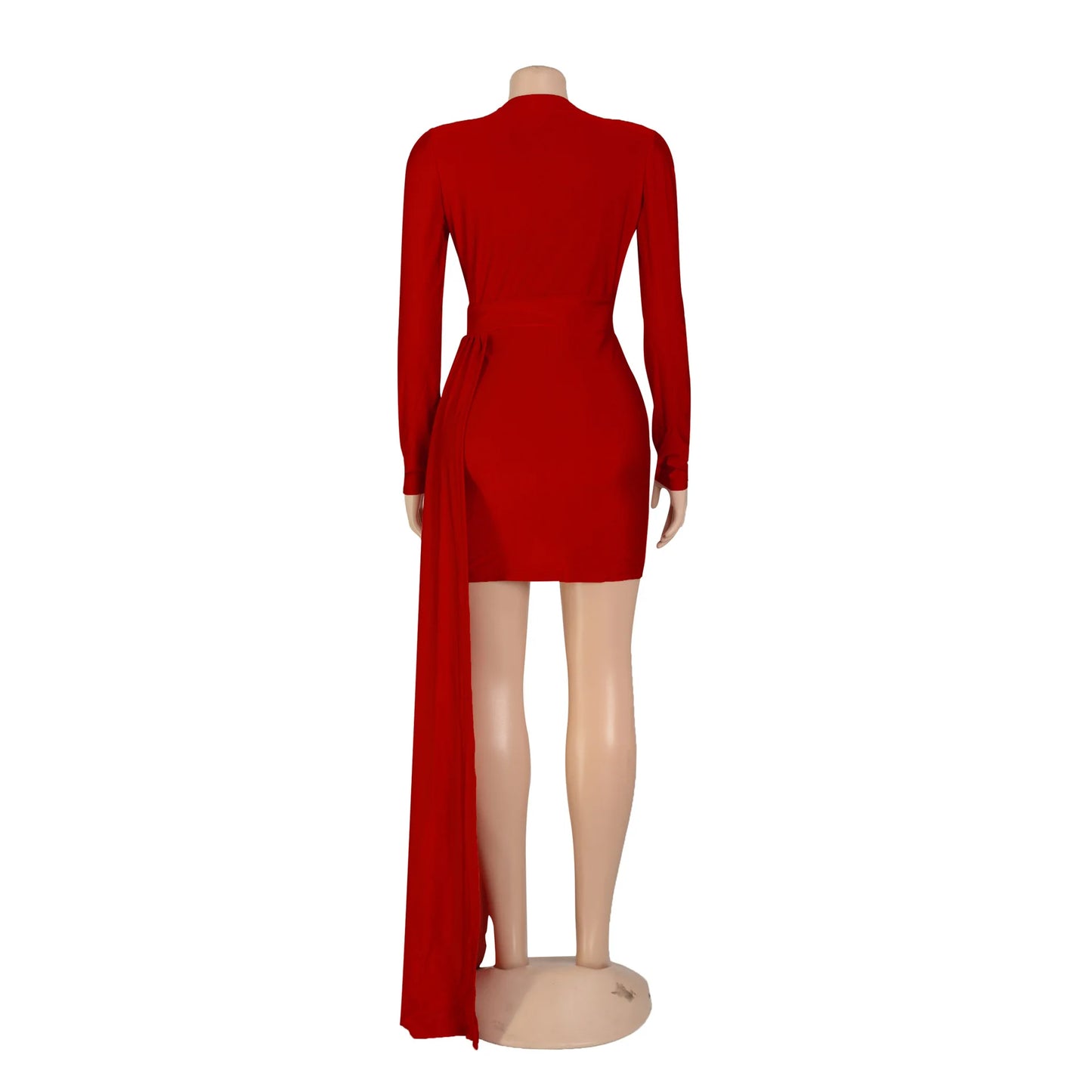 Elegant Deep V Neck Long Sleeve Sequins Prom Dress Women Elegant Wedding Party Mini Fashion Evening Dresses