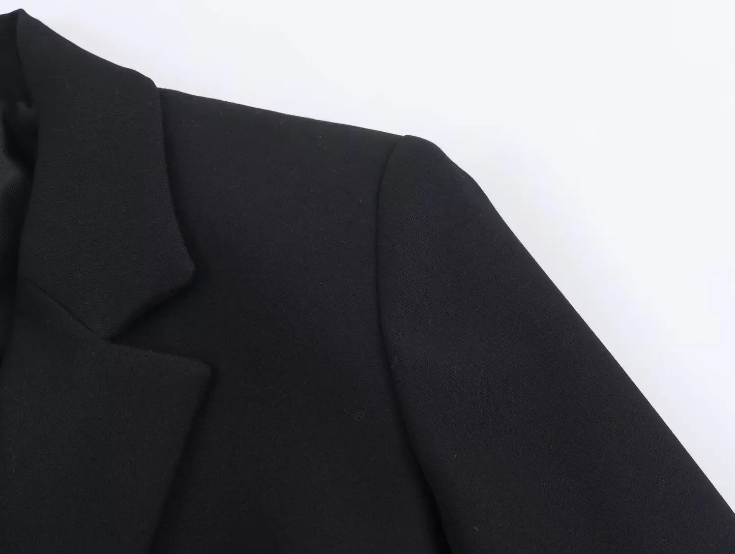 Women's Suit Pants Two-Piece Set Buckle Decoration Long Sleeve Blazer Coat + Straight-Leg Pants 2 Pieces Sets Chic Woman Outfits