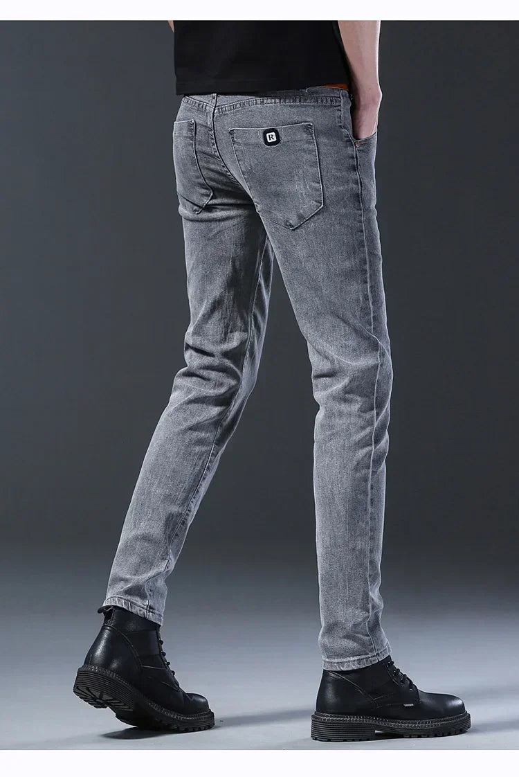 2024 New Men Spring and Autumn Korean Version Comfort Men Stretch Youth Slim Fashion  Skinny Jeans Pants Designer Clothes