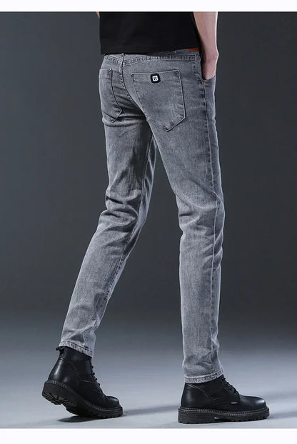 2024 New Men Spring and Autumn Korean Version Comfort Men Stretch Youth Slim Fashion  Skinny Jeans Pants Designer Clothes
