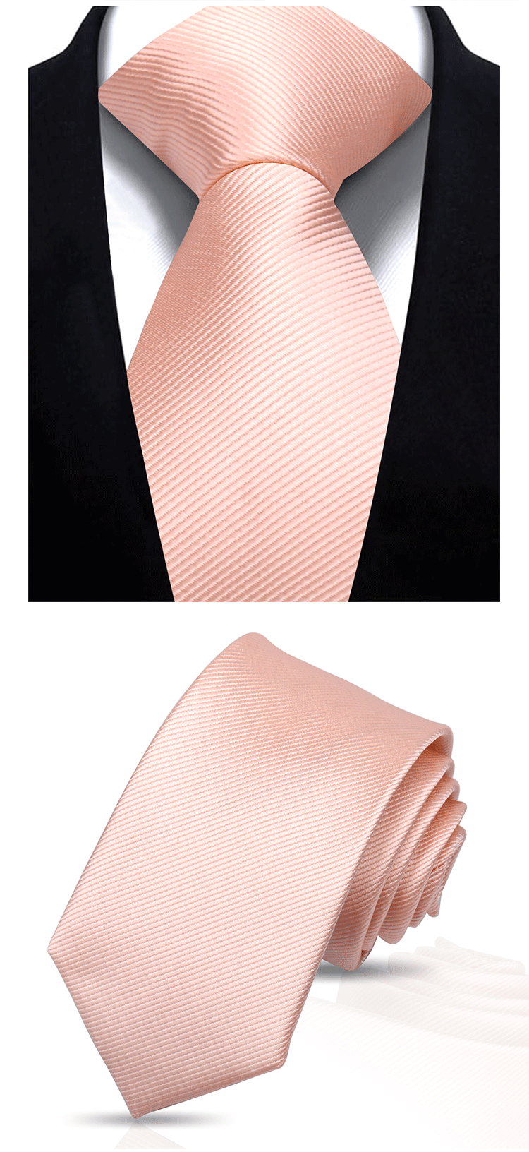 Solid Tie 7.5cm Necktie For Men Fashion Wedding Ties Slim Blue Gray Classic Neckties Men Business Jacquard Woven Classic Gravats