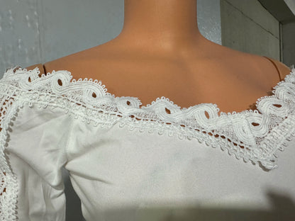 2023 Autumn Winter Spring New Fashion Casual Sexy Blouses Off Shoulder Hollow Out Lace Top Female Clothing TShirts Pullover Tops
