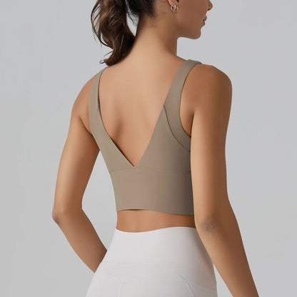 Yoga Bra Underwear Women Summer Shockproof Bra Beautiful Back Sports Running External Wear Training Fitness Yoga Tank Top Bra