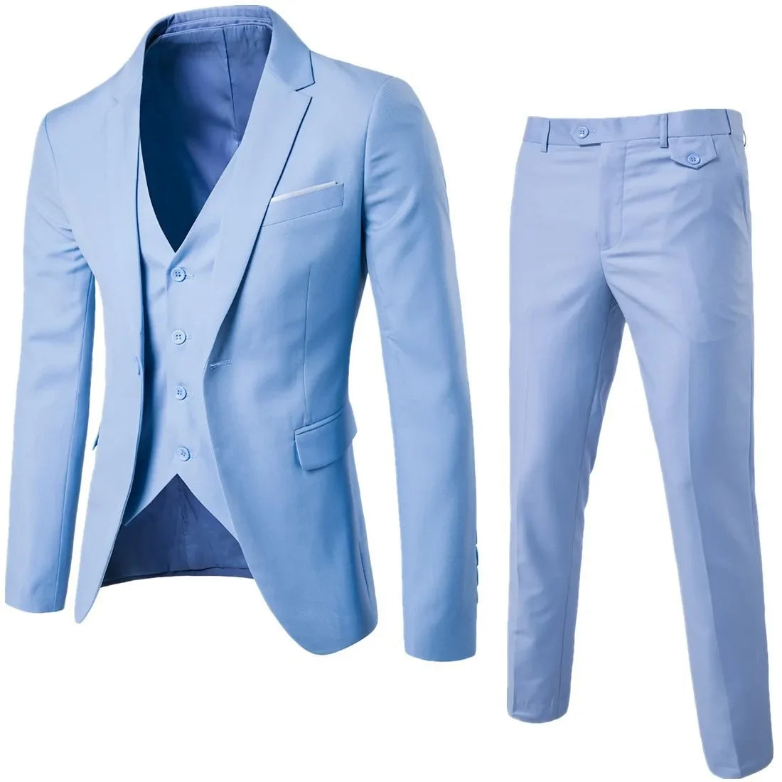 Men Suits For Business Wedding Elegant Blazers 2 Pieces 3 Sets Formal Full Ternos Marriage Clothes Pants Jackets Luxury Costume