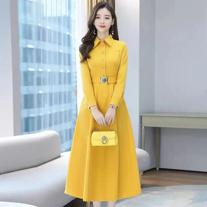Spring Autumn Women New dignified and atmospheric Dress Mom's Skirt 2025 Top selling High end Elegance Long sleeved Bottom Skirt