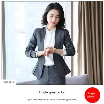Elegant Red Western-style Suit Jacket For Women Fashionable Professional Attire For Hosting Events Job Interviews