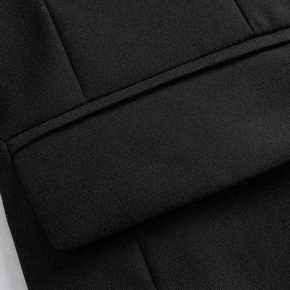 Men's Casual Business Suit (suit + Trousers) Stylish and Handsome with The Trend of Standing Collar Zhongshan Suit Two-piece Set