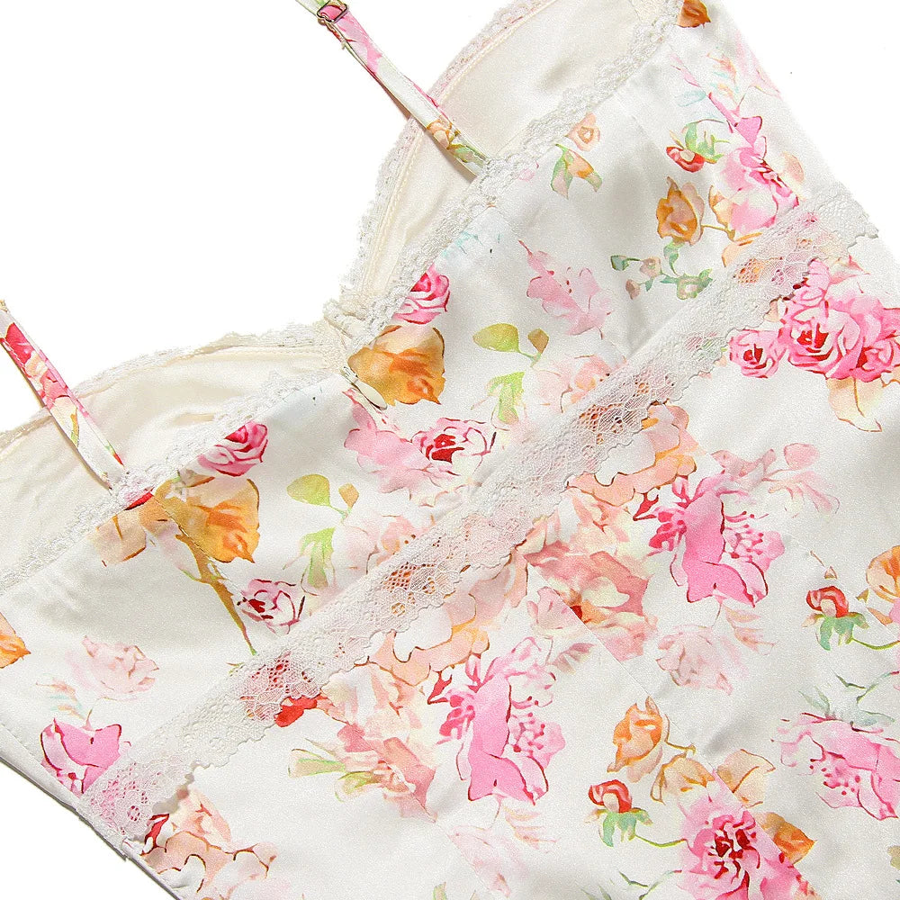 Wedding Guest Dresses for Women 2023 Summer Satin Dress Stretchy Evening Party Dress Floral Elegant Night Club Festival Outfit