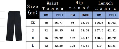 Women's Suit Pants Two-Piece Set Buckle Decoration Long Sleeve Blazer Coat + Straight-Leg Pants 2 Pieces Sets Chic Woman Outfits