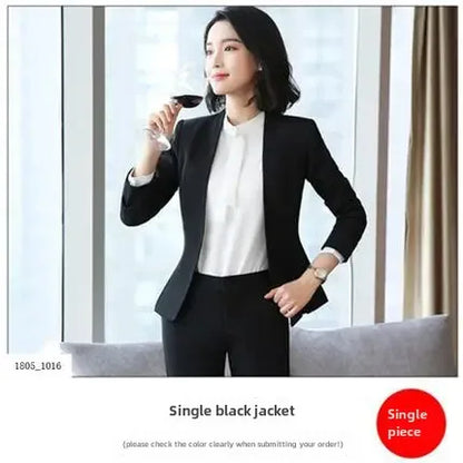 Elegant Red Western-style Suit Jacket For Women Fashionable Professional Attire For Hosting Events Job Interviews