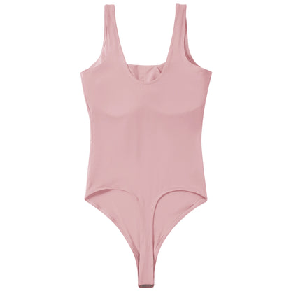 Bodysuits Women Sexy Body Suit One-Piece Romper Solid Sexy Sleeveless Square Neck Padded Tank Tops Jumpsuit Streewear Ladies