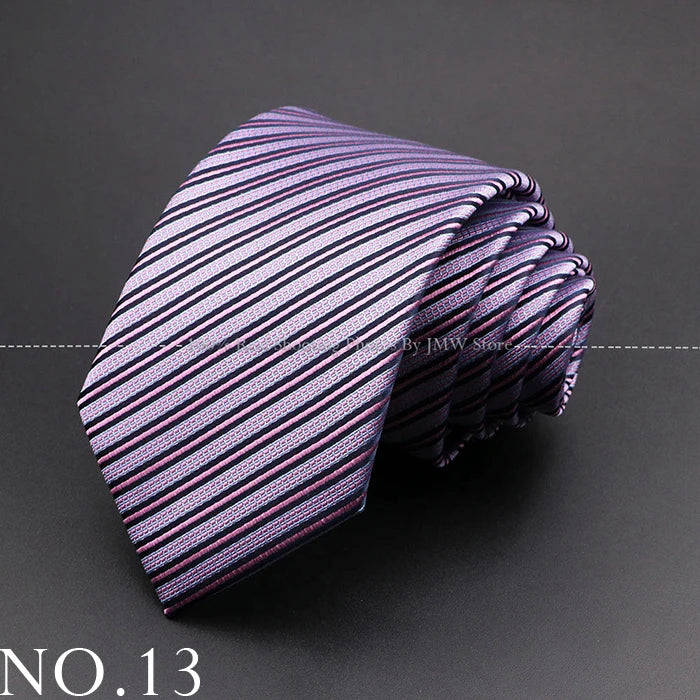 New Design Wedding Men Tie Purple Blue Solid Striped Plaid Dots Neckties Men Business Dropshipping Groom Collar Accessories Gift