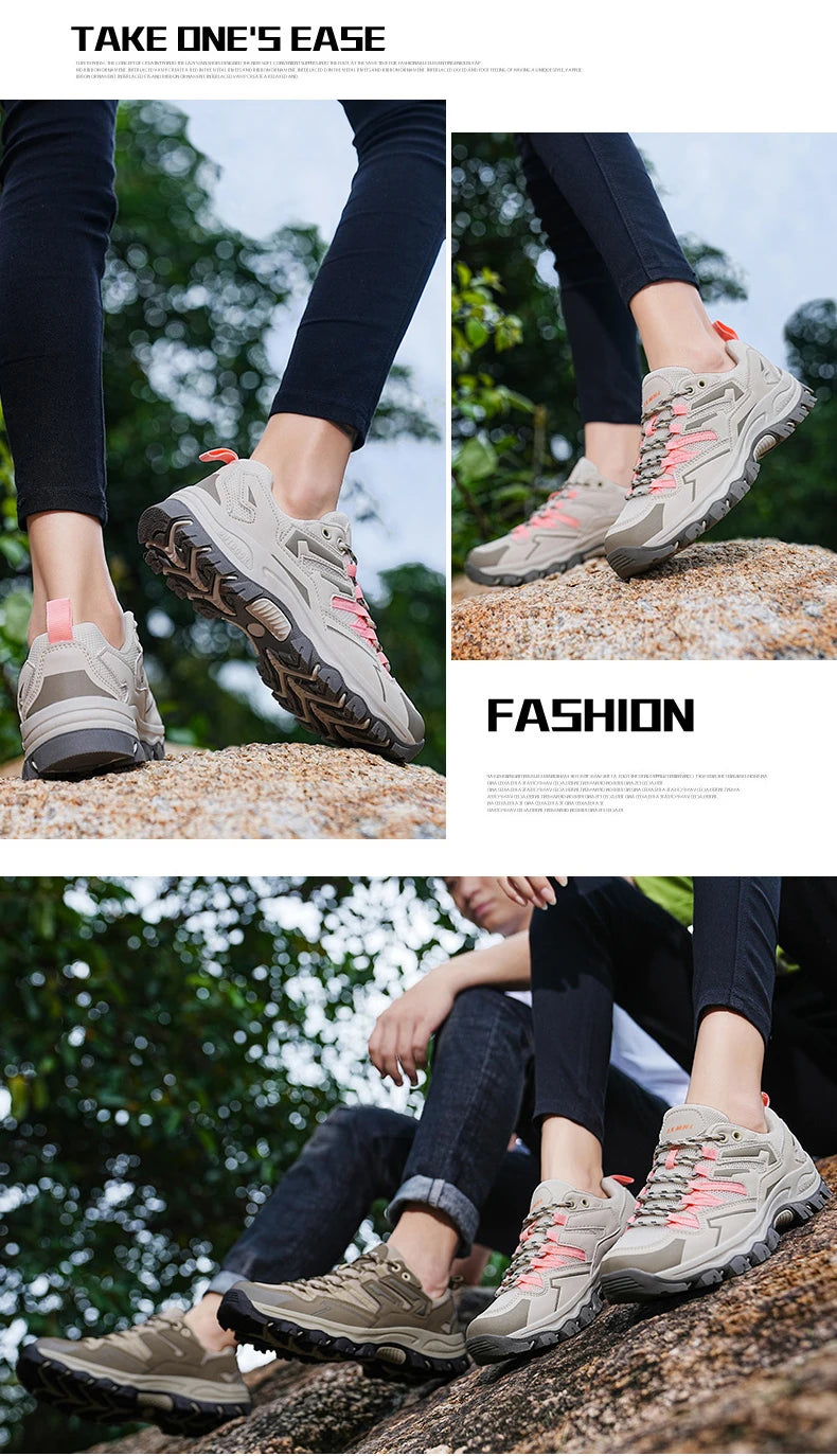 Women Hiking Shoes Non-slip Trekking Sneakers Men Breathable Mountain Climbing Shoes Backpacking Camping Travel Shoes Trail Shoe