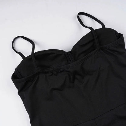 Women's Strapless Jumpsuit with Built-in Padded Bra Backless Flare Leg Slim-Fit Y2K Hot Girl Ideal for Party Club & Daily Outfit