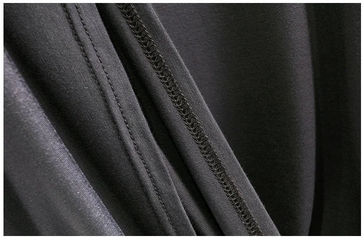 Spring Summer Hooded dress half sleeves Modal Casual Loose Long dress Solid colors female clothing streetwear
