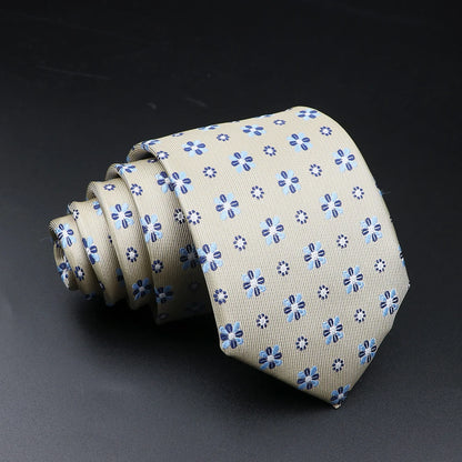 New Style Fashion Jacquard Floral Paisley Necktie Polyester Male Narrow Red Blue Tie Suit Shirt Gift For Men Accessory Gravatas