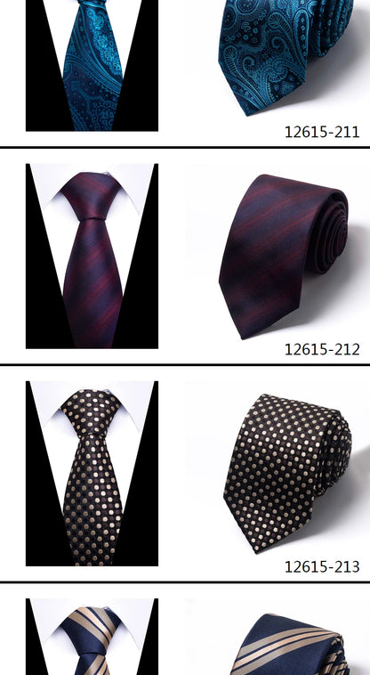 Hot Sale Brand New Style Tie Blue Golden Stripe Suit Accessories Necktie Men Gravata Fit Wedding Holiday Present