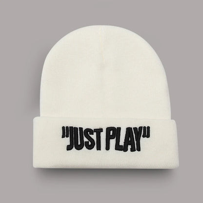 Rimiut Funny Letter Knitted Men Women Beanies Black & White Autumn Winter Hip hop hats Thick Warm Beanie Caps for adult