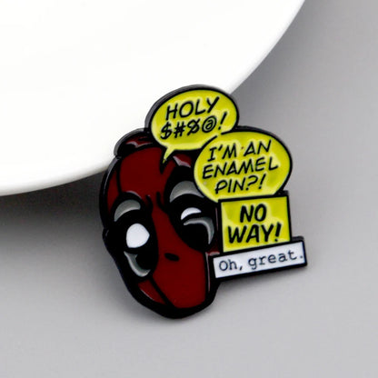 Marvel Deadpool Shirt Brooch Enamel Pins Metal Broches for Men Boy Badge Pines Metalicos Brosche Accessories